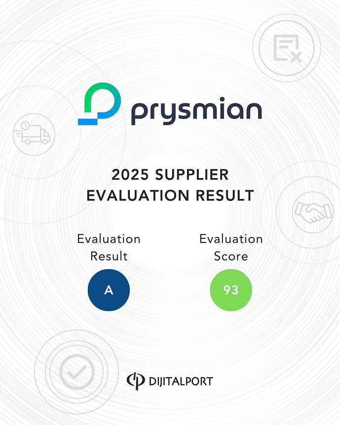 Our Prysmian 2025 Supplier Evaluation Result